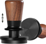 Load image into Gallery viewer, PUSEE 58mm Espresso Tamper,Calibrated Tamper with 30lbs Double Spring Loaded Tamper Walnut Wood Coffee Tamper for Barista Home,Titanium PVD Coating Base Tamper Espresso Tool Fits 58mm Portafilters