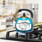 Load image into Gallery viewer, Whistling Tea Kettle Stove Top Teapot, Stainless Steel Teakettle (2.8 QUART, Blue)