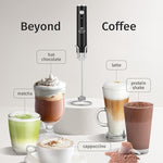 Load image into Gallery viewer, Zulay Kitchen Lux Milk Frother Rechargeable Handheld - Powerful 2-Speed Motor, Fully Waterproof, 2000mAh Battery - Drink Mixer For Latte, Cappuccino, Matcha, Protein Powder - Black