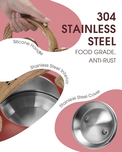 Tea Kettle for Stovetop, 2.1 Quart Loud Whistle Stovetop Teapots,Food Grade Stainless Steel Tea kettles for Stove Top with Anti-hot Ergonomic Handle,Suitable for All Heat Sources
