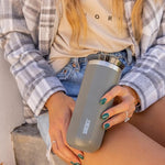 Load image into Gallery viewer, WACACO Octaroma Grande Vacuum Insulated Coffee Mug, 15 fl oz (435ml), Double-wall Stainless Steel Travel Tumbler With Drinking Lid, Dim Grey