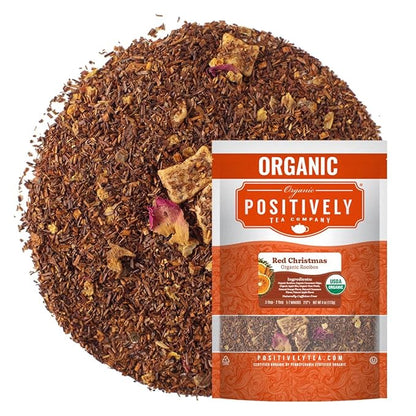 Organic Positively Tea Company, Red Christmas Rooibos Tea, Loose Leaf, 4 Ounce