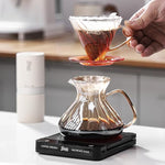 Load image into Gallery viewer, Bincoo Pour Over Coffee Maker Set,650ML Borosilicate Glass Carafe with Coffee Driper&amp;50pcs Paper Filter,Glass Coffee Maker for Home Café Restaurant(Champagne)