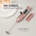 Load image into Gallery viewer, Zulay Kitchen Milk Frother Handheld with 2 Duracell AA Batteries – Electric Drink Mixer for Coffee, Lattes, Cappuccinos, Matcha &amp; Hot Chocolate – Portable Foam Maker &amp; Coffee Bar Accessory