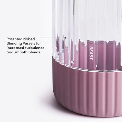 Beast Mighty 850 Plus | Premium Compact Personal Blender | Smoothies, Shakes, Dressings, Sauces | Blends Ice and Frozen Fruit | New XL Vessel | Extra Vessels, Lids and Straws | 850W (Lilac)