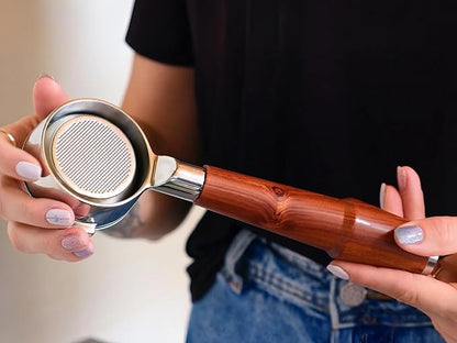 54mm Breville Espresso Accessories Kit 6 pcs 54mm Bottomless Portafilter, Spring Loaded Tamper, Coffee Distributor, Dosing Funnel,Puck Screen and Espresso Station Organizer Knock Box