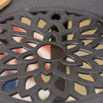 Load image into Gallery viewer, PHI VILLA 32 in Cast Aluminum Patio Outdoor Bistro Round Dining Table with Frosted Surface