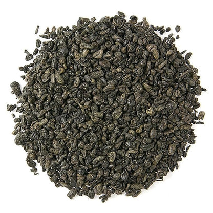 Superior Gunpowder Green Loose Leaf Pouch 4oz | Bold Chinese Green with Nutty Oak Notes | Rolled Tea Nuggets Ideal for Hot or Iced Tea | Long Shelf Life Premium Quality