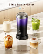 Load image into Gallery viewer, Maestri House Milk Frother, 3-in-1 Hot &amp; Cold Mik Frothing Steamer, 8.12OZ/240ML Touch Control Foam Maker, Compact Space-saving Design for Latte, Cappuccino and Warm Milk