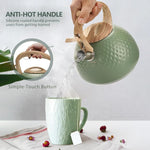 Load image into Gallery viewer, harriet Tea Kettle, Tea Pot for Stovetop, 2.5QT Whistling Kettle with 5-Layers bottom, Food Grade Stainless Steel Kettles with Hot-Resistant Handle Gas Electric Applicable, Green