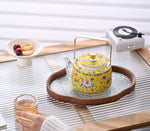 Load image into Gallery viewer, Antique Ceramic Teapot Coffee Pot with Infuser, 400ml (1-2 cups) Small Porcelain Tea Pots for Loose Leaf Tea, with Removable Stainless Steel Strainer and Lid for Gift (Yellow(Handle))