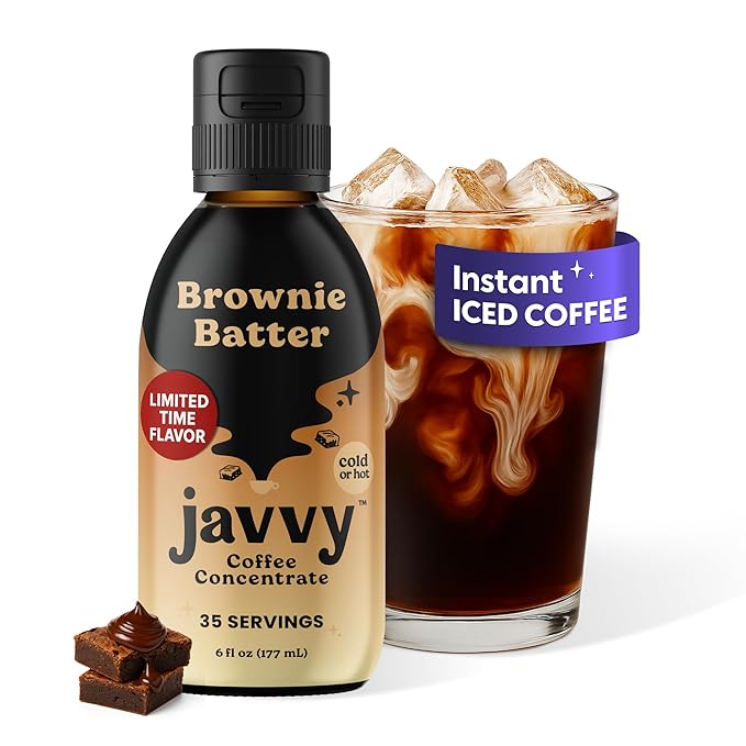 Coffee Concentrate - Limited Release Flavors - Cold Brew Coffee, Perfect for Hot or Iced Instant Coffees, Hot Drinks, Cold Brew Concentrate, 35 Servings - Brownie Batter