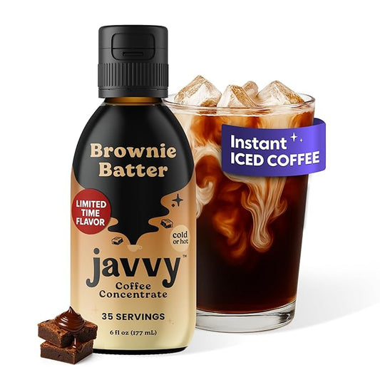 Coffee Concentrate - Limited Release Flavors - Cold Brew Coffee, Perfect for Hot or Iced Instant Coffees, Hot Drinks, Cold Brew Concentrate, 35 Servings - Brownie Batter