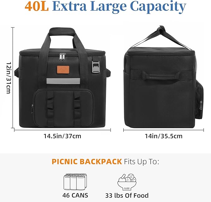 Portable Soft Cooler Bag for Ninja Crispi FN101, Insulated Cooler Camping Bag, Large Leakproof Collapsible Picnic Bag with Bottle Opener for Camping Beach