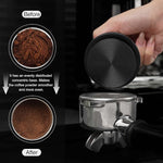 Load image into Gallery viewer, PUSEE 58.5mm Espresso Coffee Tamper - Premium Barista Coffee Tamper, 30lb Calibrated Double Spring Titanium Coating Base Ground Espresso Tamper, Fits for All 58mm Portafilters, Espresso Accessories