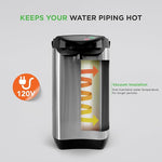 Load image into Gallery viewer, NutriChef Hot Water Urn Pot Insulated Stainless Steel,Auto &amp; Manual Dispense,Auto Boiler,Safety Lock Shutoff 3.38 QT /3.2L - Auto Boiler Shut Off - PKWK43
