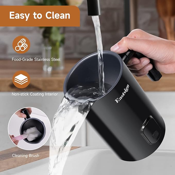 Milk Frother, Milk Steamer for Coffee, 4 in 1 Electric Milk Frother and Steamer, Warm and Cold Foam Maker, Hot Chocolate Maker, Milk Warmer, 12oz/350ml Frother for Latte, Cappuccino, Matcha