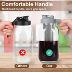 Load image into Gallery viewer, Cold Brew Coffee Maker Pitcher,32 Oz Glass Mason Jar Pitcher with V-shaped Pour Spout Handle Lid,Stainless Steel Filter for Iced Coffee,Iced tea,Breast Milk,Fruit Drinks,lemonade-Gray