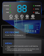 Load image into Gallery viewer, Commercial Ice Maker Machine 𝟏𝟎𝟎𝐋𝐁𝐒/𝐃𝐚𝐲, Undercounter Ice Makers 𝟑𝟎𝐋𝐁𝐒 Storage Bin and 𝟑𝟔 Ice Trays, Icemaker Machine Double Water Inlet with Water Line, Ice Scoop