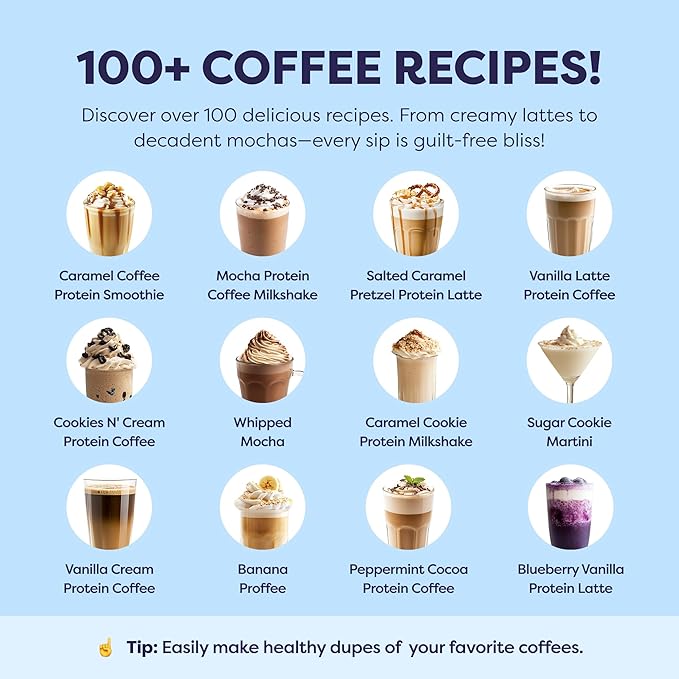 French Vanilla Protein Iced Coffee - Premium Whey Protein & Instant Iced Coffees - 100% Natural Cold Brew - Zero Artificial Flavors & Sweeteners, 80 mg Caffeine, No Added Sugar, 20 Servings