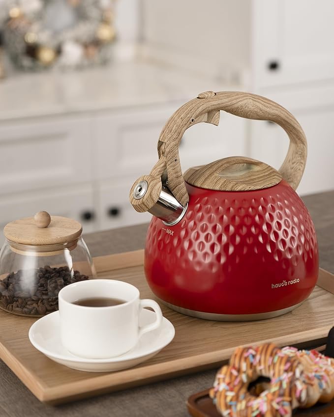 Tea Kettle,2.5 Quart Stovetop Tea Kettles Loud Whistle,Food Grade Stainless Steel Water kettles for Stove Top with Anti-hot Ergonomic Handle,Suitable for All Heat Sources