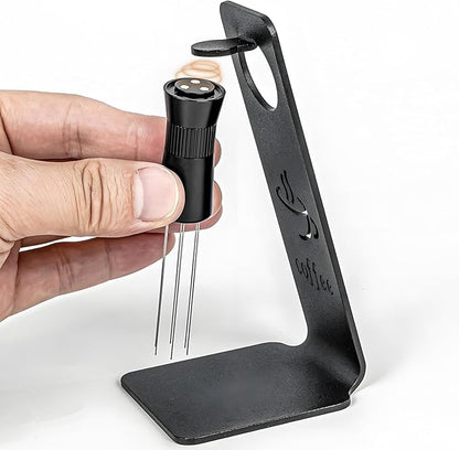 WDT Espresso Distribution Tool, 6-Pin 304 Stainless Steel Coffee Stirrer for Barista, Adjustable Espresso Needle Distributor for Even Extraction