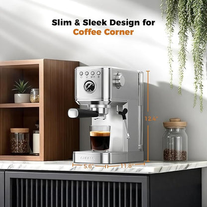 CHULUX Elite Espresso Machine 20 Bar, Hot and Ice Espresso Maker with Steam Wand for Americano, Latte, Cappuccino