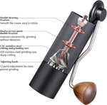 Load image into Gallery viewer, Generic Manual coffee grinder Capacity 25 grams, stainless steel tapered burrs - wooden handle - adjustable internal settings, dual bearing positioning, MCG2401, Black