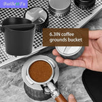 Load image into Gallery viewer, 6.3 Inch Coffee Knock Box Shock-Absorbent Durable Barista Style Knock Box With Removable Knock Bar and Non-Slip Base Gift (L-Black)