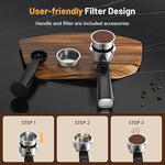 Load image into Gallery viewer, Espresso Machine, 20 Bar Espresso Maker Milk Frother &amp; LCD Panel, Hot &amp; Iced with Rapid Cold Brew, Stainless Steel Espresso Coffee Machine with 41oz Water Tank for Cappuccino, Latte