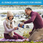 Load image into Gallery viewer, HoneyBee Hot Drinks Keeps Liquid Hot or Cold for Up to 24 Hours Thermos 41 Ounce Coffee Thermos 18/8 Stainless Steel Bpa-Free Insulated Flask，Flask for Hot Water (Blue)