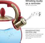 Load image into Gallery viewer, Tea Kettle -2.8 Quart Tea Kettles Stovetop Whistling Teapot Stainless Steel Tea Pots for Stove Top Whistle Tea Pot
