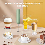 Load image into Gallery viewer, Handheld Frother,Coffee Stirrers Electric,Drink Frother Rechargeable Milk Frother, Hand Frother, Coffee Frother Handheld Milk Frother,Drink Mixer,Hand Mixer,Food Processor and Small Whisk,4-Speed,10Oz