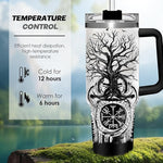 Load image into Gallery viewer, Viking Gifts for Men, 40oz Stainless Steel Insulated Coffee Tumbler With Lid &amp; Straw, Travel Cup Gift for Husband Dad, Christmas Birthday