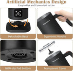 Load image into Gallery viewer, Electric Milk Frother, 4 in 1 Milk Steamer, 11.8oz/350ml Automatic Hot and Cold Foam Maker for Coffee, Latte, Cappuccino, Macchiato, Hot Chocolate, Stainless Steel Body, Matte Black