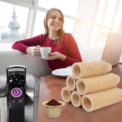 100 Count Natural Paper Filters Disposable whit 2 Reusable K Cups,Compatible with Keurig Single Serve 1.0 and 2.0, Fits All Reusable K Cup Coffee Pods