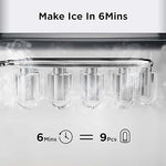 Load image into Gallery viewer, Silonn Ice Makers Countertop, 9 Bullet Ice Cubes Ready in 6 Minutes, 26lbs in 24Hrs Portable Ice Maker Machine Self-Cleaning, 2 Sizes of Bullet-Shaped Ice for Home Kitchen Office Bar Party, White