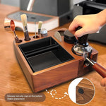 Load image into Gallery viewer, Espresso tamping station knock box,tamper station,Espresso station fit for storage 51-58mm tamper,distributor,portafilter,puck screen accessories,9 in 1 espresso knock box and tamper station