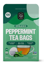 Load image into Gallery viewer, FGO Organic Peppermint Tea, 100 Count, Eco-Conscious Tea Bags, Caffeine Free, Packaging May Vary (Pack of 1)