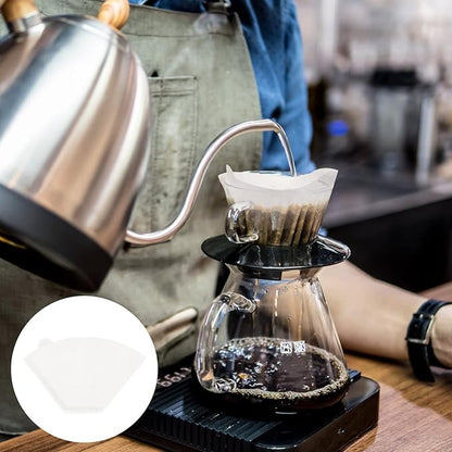 Skylety 500 Count #2 Cone Coffee Filter, Coffee Filters 2 Cone Pour Over Filters Natural Paper Unbleached Disposable Coffee Filters for Coffee Dripper and Drip Coffee Maker
