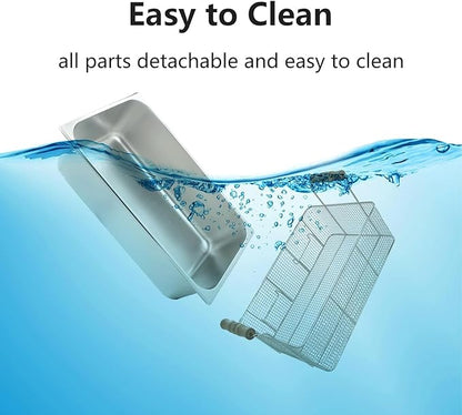 Deep Fryer with Basket, 22.6L/24QT Stainless Steel Countertop Electric Fryer for Home and Commercial Use, Oil Fryer with Temperature Control and Double Overheat Protection