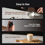 Load image into Gallery viewer, InstaWhisk Milk Frother with Variable Speed, Rechargeable Coffee Frother Wand with Detachable Double Whisk, Drink Mixer Handheld Electric Stirrer for Latte, Cappuccino, Matcha, Almond Milk, Protein