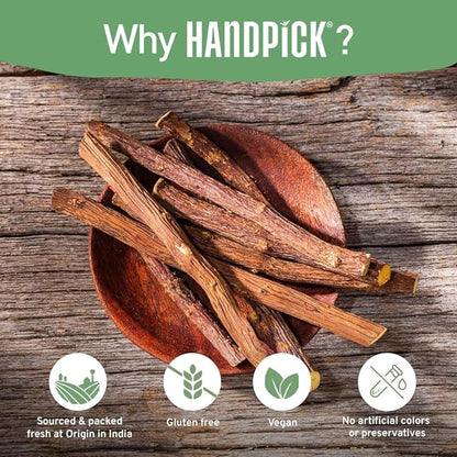 HANDPICK, Licorice Root Tea Bags (50 Count, 2g/tea bag) Licorice Tea | Non-GMO, Caffeine Free | Goodness of Cinnamon, Blackpepper, Clove, Cardamom & Ginger