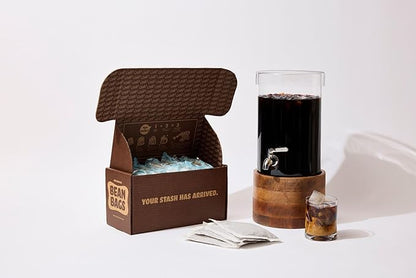 GRADY’S COLD BREW, New Orleans Style, 100% Arabica Ground Coffee & Chicory Pouches, SIX Bundles of 4 Easy-to-Brew Bean Bags, Makes 72 drinks