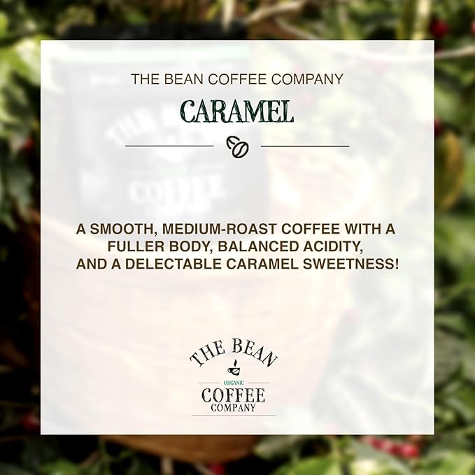 The Bean Organic Coffee Company Caramel, Medium Roast, Whole Bean Coffee, 5-Pound Bag