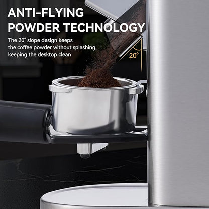 Conical Burr Coffee Grinder Electric with Electronic Timer, Anti-Static, Coffee Grinders for Home Use, Adjustable Conical Burr Mill with 48 Precise Settings for Espersso/Drip/French Press