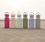 Load image into Gallery viewer, Hydro Flask Water Bottle - Insulated Stainless Steel - Wide Mouth Flex Straw Lid, Non Spill, Leakproof and Refillable in 64 Oz Surf Blue