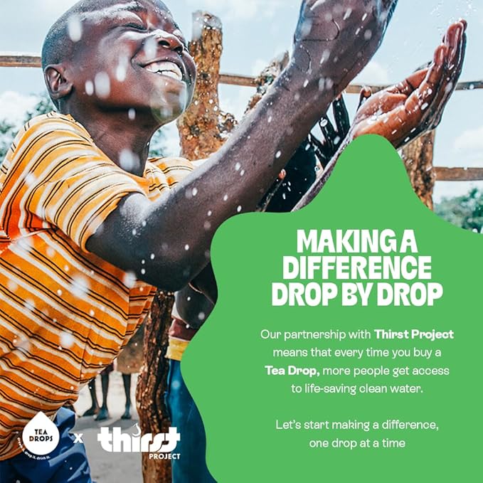 Tea Drops 30 Bulk Pack Organic Peppermint Bagless Tea - Loose Leaf, Lightly Sweetened, On-The-Go. Plastic-Free - Iced or Hot Tea