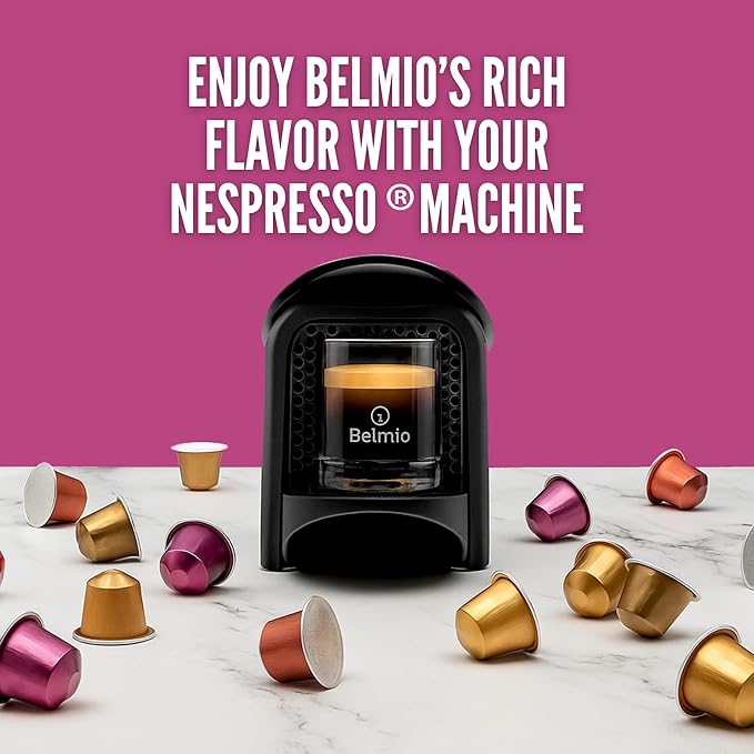 Belmio Fortissimo Espresso Coffee Pods - Dark Roast - Rich & Robust - Compatible with Original Nespresso Machines - 10 Count (Pack of 10)