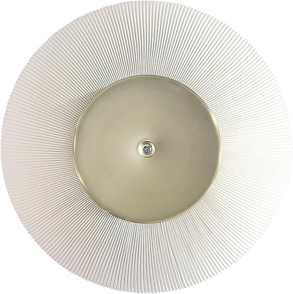 Manhattan Comfort Modern Anderson Coffee Table, 1.0 & 2.0 End Table, Upholstered in Cream Leatherette with Ceramic Faux Tabletop and Gold Metal Tabletop- Set of 3